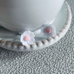 Dainty white flower studs